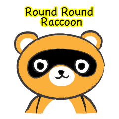 [LINEスタンプ] Round Round Raccoonの画像（メイン）