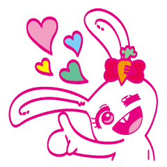 [LINEスタンプ] 超絶ポジティブ うさ子さん