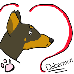 [LINEスタンプ] Doberman's word