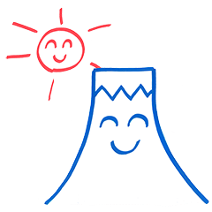 [LINEスタンプ] Smile Mt.Fuji and Sun