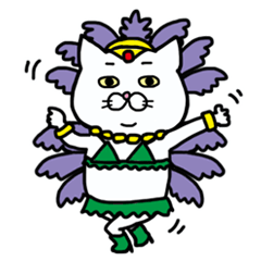 [LINEスタンプ] 白ねこエブリディ 改