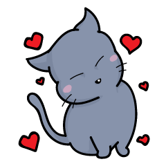 [LINEスタンプ] Russia Blue cat