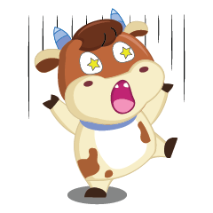 [LINEスタンプ] A Little Cute Cow