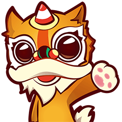[LINEスタンプ] Dancing Lion Baby