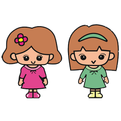 [LINEスタンプ] ひな＆みおの仲良しスタンプ