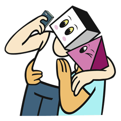 [LINEスタンプ] Cheeky Box and Friends
