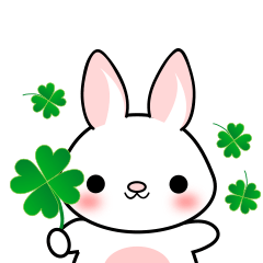 [LINEスタンプ] The rabbit's ears move.