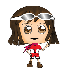 [LINEスタンプ] Q version racing sister