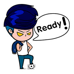 [LINEスタンプ] Men in Navy blue