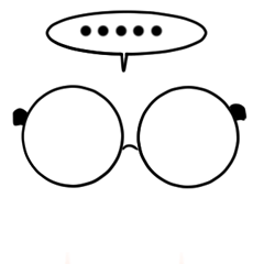 [LINEスタンプ] just a pair of glasses