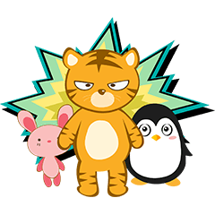 [LINEスタンプ] Tiger and friends