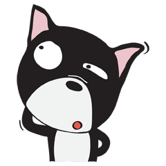 [LINEスタンプ] Frence Bulldog (Black Dogs)