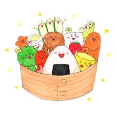 [LINEスタンプ] お弁当箱の仲間たち