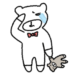 [LINEスタンプ] Red tie and bear