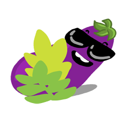 [LINEスタンプ] I am Eggplant.