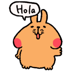 [LINEスタンプ] スペイン語をしゃべるウサギ