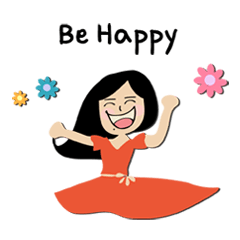[LINEスタンプ] Smile Cute Girl
