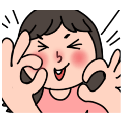 [LINEスタンプ] Awkward girl