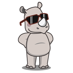 [LINEスタンプ] Baba The Rhino