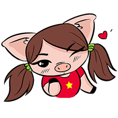 [LINEスタンプ] Piggy Zaa