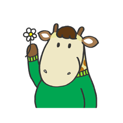 [LINEスタンプ] Joyful Fat Giraffe