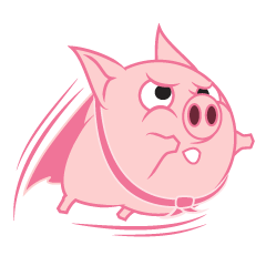 [LINEスタンプ] Piggy the pig