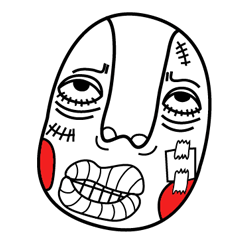 [LINEスタンプ] Ugly Red Cheek