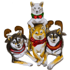 [LINEスタンプ] Shiba Inu Sisters and friends - 4