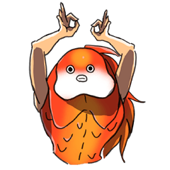 [LINEスタンプ] Goldfish brain