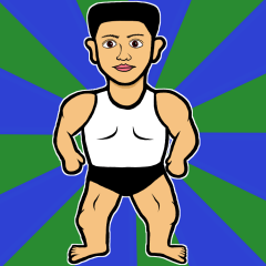 [LINEスタンプ] 筋肉バッキバキ男