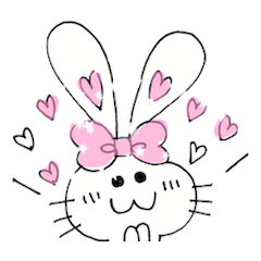 [LINEスタンプ] Pompon rabbit