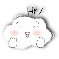 [LINEスタンプ] Very cute cloud