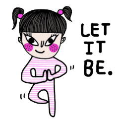 [LINEスタンプ] Crazy kid. (a Yoga girl)の画像（メイン）