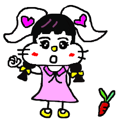 [LINEスタンプ] The lovely white rabbit