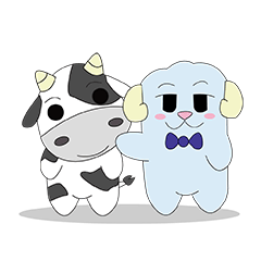 [LINEスタンプ] LambLamb and MooMoo