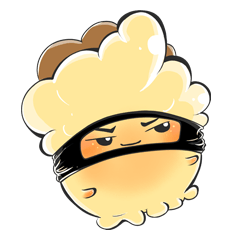 [LINEスタンプ] Ninja Popcorn