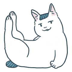 [LINEスタンプ] ぱっつんねこ