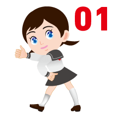 [LINEスタンプ] 女学生LIFEのらら子です。 01