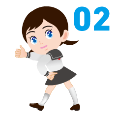 [LINEスタンプ] 女学生LIFEのらら子です。 02