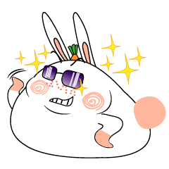[LINEスタンプ] Super Silly Fat Rabbit