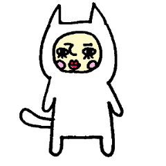 [LINEスタンプ] しろねこ人間