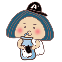 [LINEスタンプ] LITTLE A+ FAN (STUDY ENGLISH)