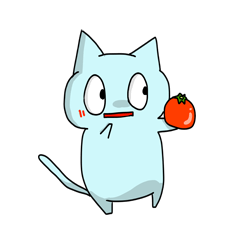[LINEスタンプ] ネコとトマト