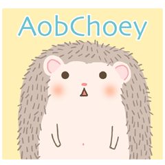 [LINEスタンプ] Hedgehog Aob Choey