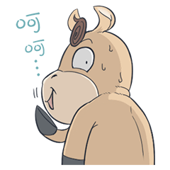 [LINEスタンプ] Little red horse