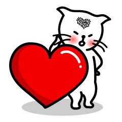 [LINEスタンプ] 愛猫 (Heart Cat) - v1の画像（メイン）