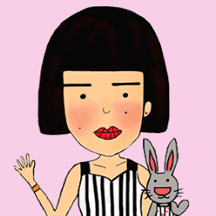 [LINEスタンプ] Miss O and Big nose Rabbit