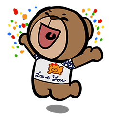 [LINEスタンプ] Bear Loves you！