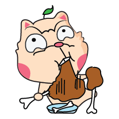 [LINEスタンプ] Gluttonous Cute Dogs in Actions