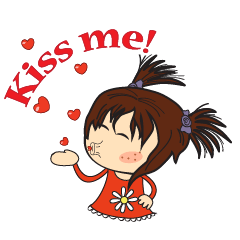[LINEスタンプ] Personality Girl in Actionsの画像（メイン）